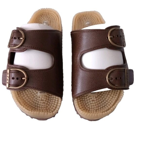 NWOT Japanese Women's Reflexology Acupressure Foot Massage Sandals Comfort US 5 - Picture 1 of 10